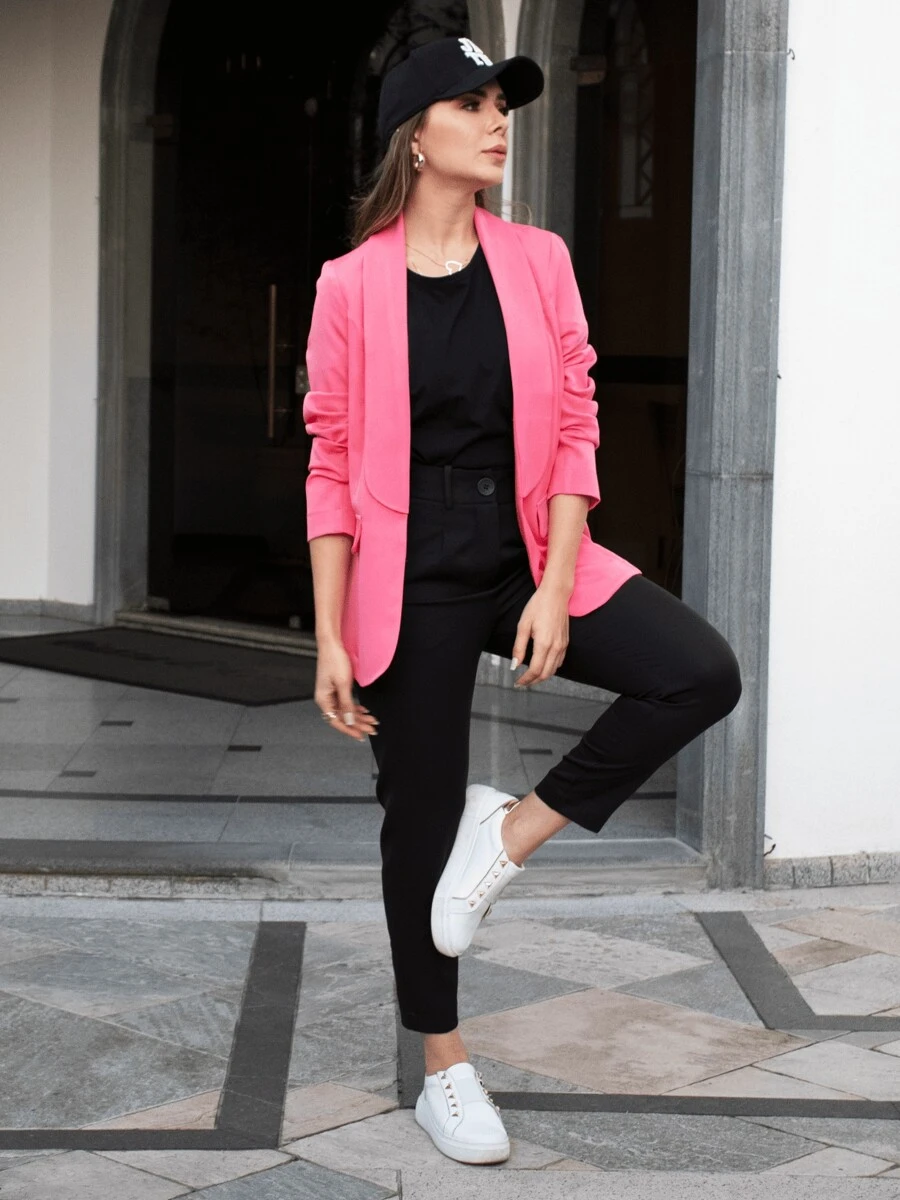 Women Blazers - Pink - View 1