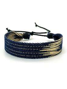 New Arrival Literary & Vintage Handmade Braided Bracelet Bohemian Style Printed Fabric Cord Bracelet - style 1 - View 12