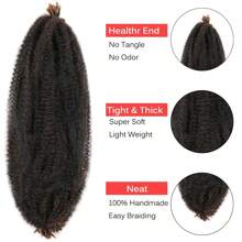 1pc 16inch 40g Fuzzy Caterpillar Crochet Kinky Marley Braiding Hair With Springy Afrotwist Look For Full Volume Braids