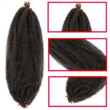 1pc 16inch 40g Fuzzy Caterpillar Crochet Kinky Marley Braiding Hair With Springy Afrotwist Look For Full Volume Braids