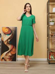 Women Dresses - 綠色 - 查看 4