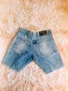 Men Denim Shorts - Màu xanh nhạt - Xem 2