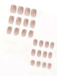 Upgrade Your Look With Press On Nails, 24 Pcs Square Shape Short Fake Nails With French Style, Includes 1Pc Sheet Adhesive Tab &1 Pc Mini File, Shining Nude Color And White French Full Coverage Fake Nail Kit, Nail Art For Women And Fashion Girls For Party Dating Or Travel. This French Nails Never Going Out Of Style. Christmas Also Applies. Nail Supplies Nails