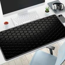 滑鼠墊,遊戲桌墊,蜂巢狀,機械熱圖,超大尺寸,厚,防滑橡膠,邊緣鎖定