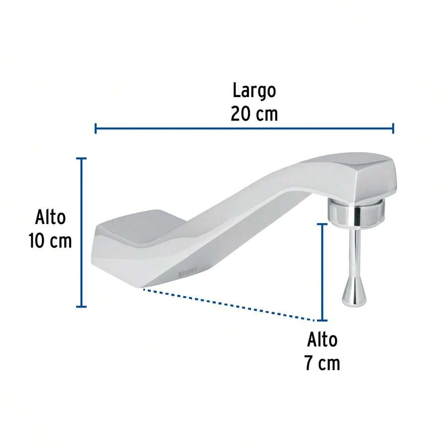 Llave economizadora para lavabo, Foset - Gris - Ver 1