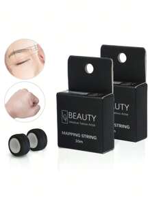 10m Black Microblading Mapping String For Eyebrow & Eyeliner Make-Up, Semi-Permanent Eyebrow Positioning Measuring Tool,Makeup,Cheap,Room Decor,Vanity,Travel,Bedroom,Makeup Accessories,Cheap,Stocking Stuffers,Makeup,Makeup Tools,Cheap Stuff,Gifts,Gifts For Women,Christmas Gifts - Black - View 4