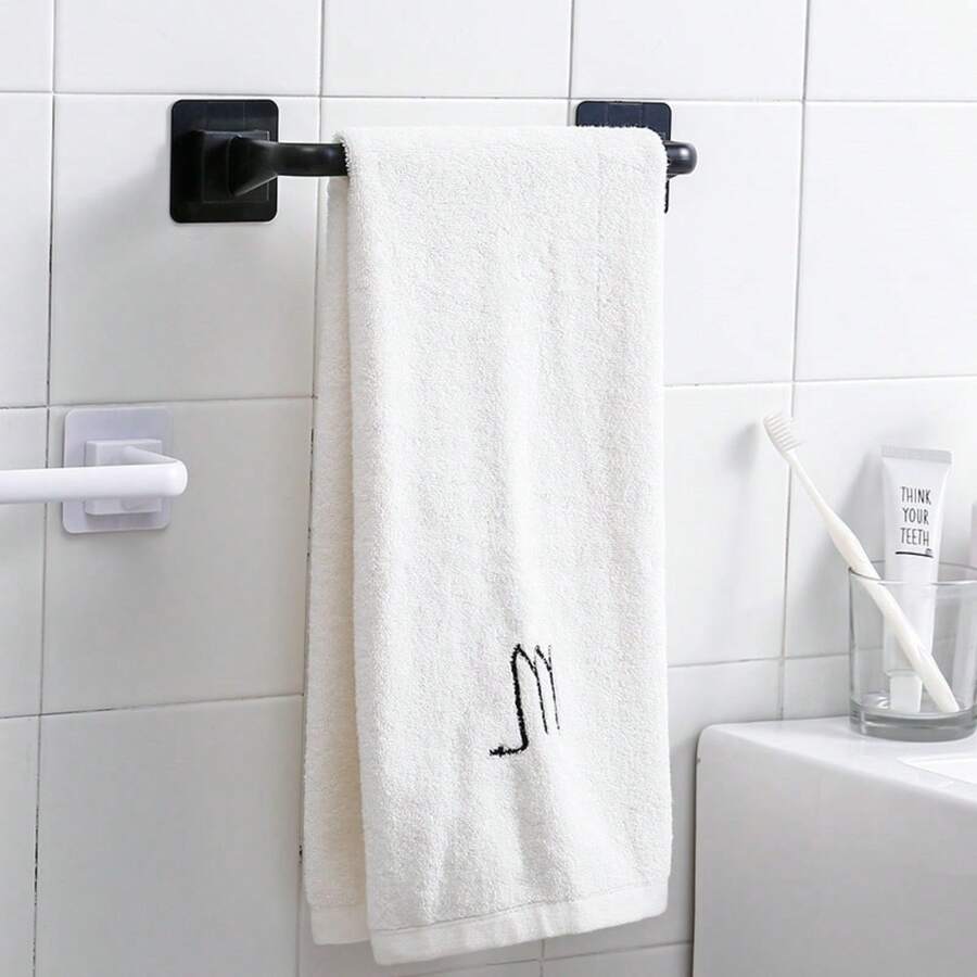 鑽頭毛巾架,鍋蓋和抹布收納架-短版本 - 黑色 - 查看 1