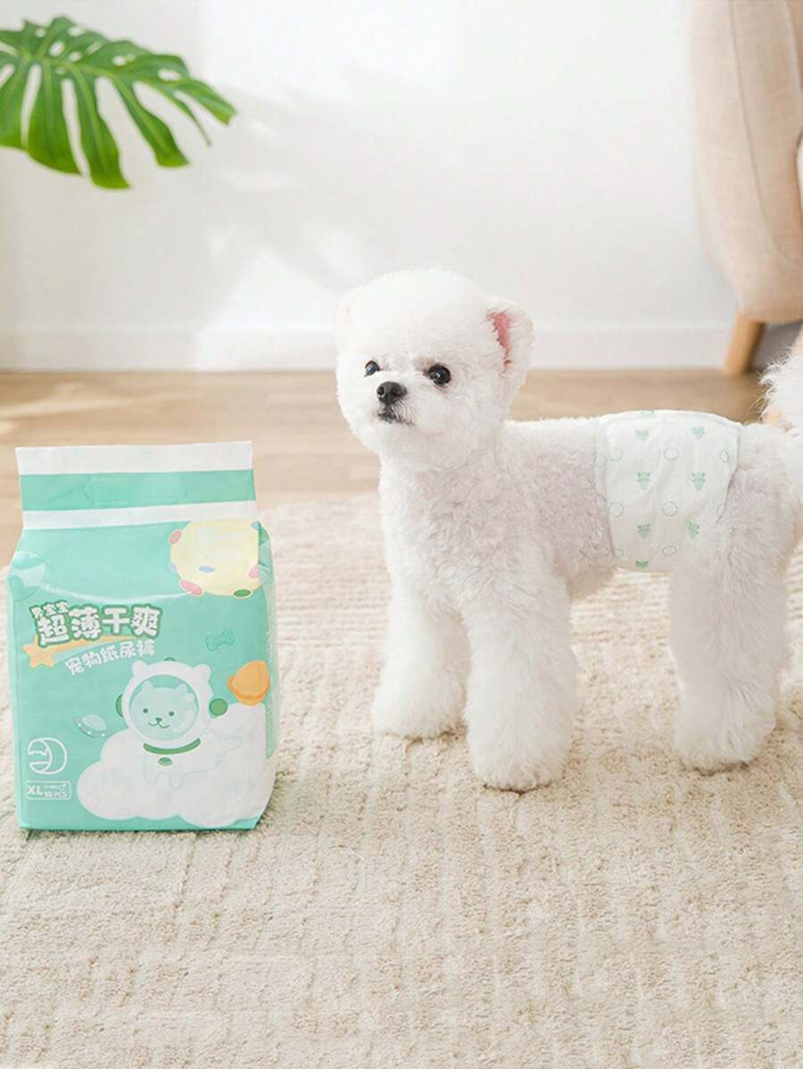 Pañales/trapas De Entrenamiento Fisiológicos Para Perros Machos, Seguros Y Higiénicos - Verde - Ver 1