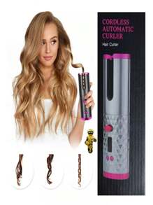Máquina De Fazer Cachos Elétrica Cabelos Automática Sem Fio - Multicolorido - Visão 5