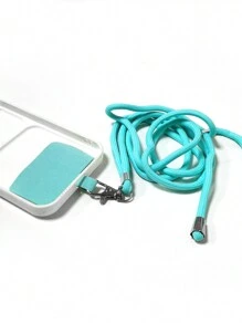 可調節和拆卸的跨身反丟失固定墊手機掛繩,自行定制 - 淺藍色 - 查看 4