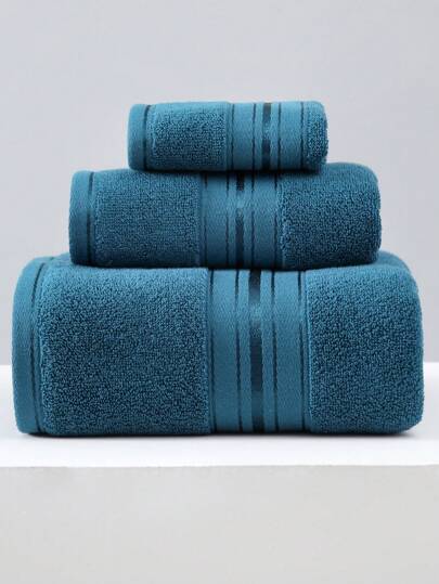 1pc Bath Towel/Face Towel/Handkerchief & 3pcs Set (Bath Towel + Face Towel + Handkerchief), 100% Satin Thickened Absorbent, No Shedding, Ideal Bathroom Accessories Face/Body Towel Home Bathroom Decor Back To School For Beauty Salon Home Bathroom Shower Towels For Beauty Salon, Hotel Sports,Home Essentials, Towel, Skin Care Bath Towel Sheet