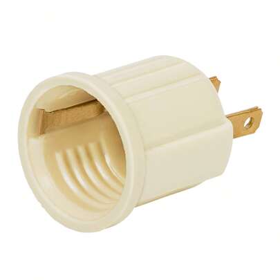 Portalampara de baquelita, con adaptador, marfil, Volteck POBA-20 46525