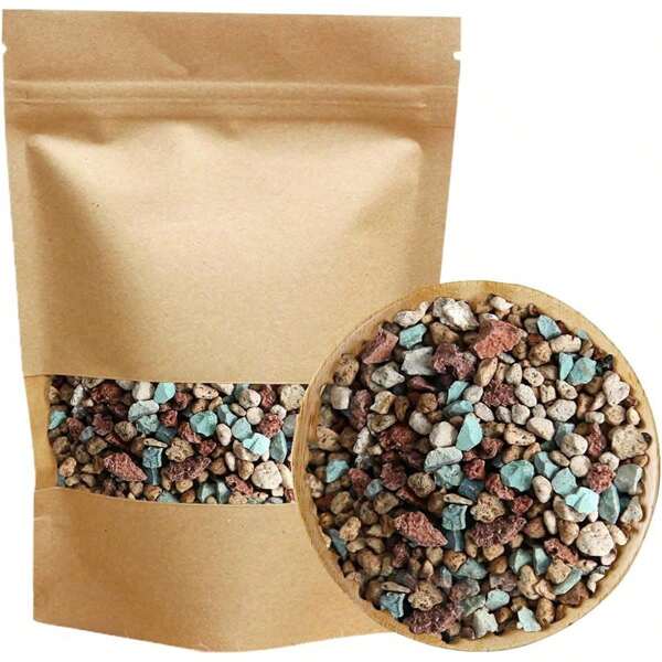 Mezcla de enmiendas para suelo de cultivo: piedras de lava, guijarros, piedra pómez, gravilla decorativa volcánica para terrariums, jardines de hadas y mejora del drenaje para suculentas, cactus y bonsáis