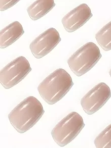 Upgrade Your Look With Press On Nails, 24 Pcs Square Shape Short Fake Nails With French Style, Includes 1Pc Sheet Adhesive Tab &1 Pc Mini File, Shining Nude Color And White French Full Coverage Fake Nail Kit, Nail Art For Women And Fashion Girls For Party Dating Or Travel. This French Nails Never Going Out Of Style. Christmas Also Applies. Nail Supplies Nails