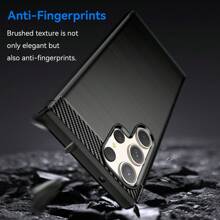 防滑防指紋手機殼,適用於三星galaxy S10 5g / Galaxy S10+ / Galaxy S10 Lite / Galaxy S10e / Galaxy S9 / Galaxy S9+ / Galaxy S8 / Galaxy S8+ / Galaxy S8 Lite,tpu柔軟橡膠外殼手機殼 - 刷徑紋理,按鈕靈敏 - 黑色 - 查看 3