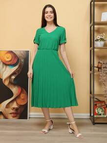 Women Dresses - 綠色 - 查看 1