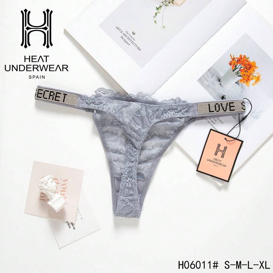 B.V.BLOUSE HeatUnderwear Thong - Light Grey - View 1