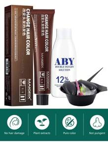 5pcs/set Red Hair Dye For Daily Home Use - Neptune Red - View 8