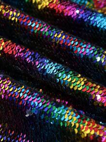 1pc Colorful Flip Reversible Sequin Fabric For Clothes, Pillow, Bags Diy - Multicolor - View 3