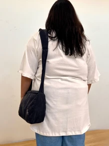 Plus Size T-shirts - 香檳色 - 查看 2