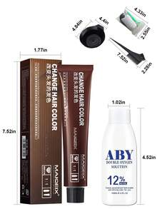 5入組奶茶棕色家用染髮劑,每天使用 - 海王紅 - 查看 10