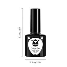 1瓶黑色指甲油凝胶，可卸除，夏季指甲油，需配合LED灯使用，UV凝胶指甲油，黑色指甲白色凝胶颜料，适合美甲沙龙和DIY美甲。 - 黑色 - 查看 5
