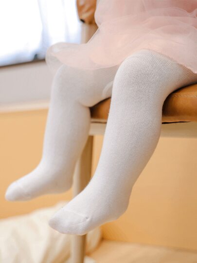 Spring/Autumn Baby & Toddler Girls' Elastic & Solid Color Tights, Good For Matching Outfits