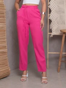 Women Pants - Hot Pink - View 4