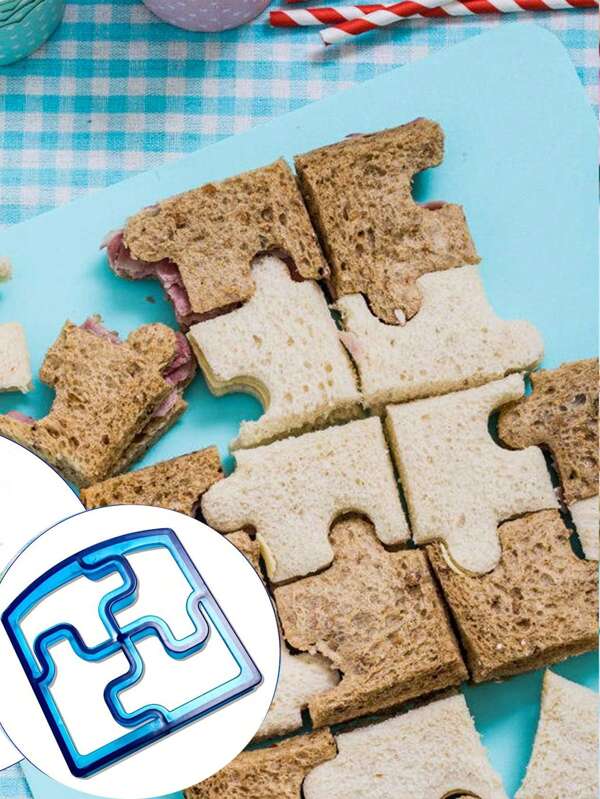 1pc Puzzle Lunch DIY Sandwiches Cutter Mould Food Cutting Die Bread Biscuits Mold Children Baking Tools