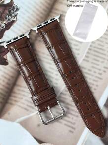 棕色竹子片段智能手錶帶