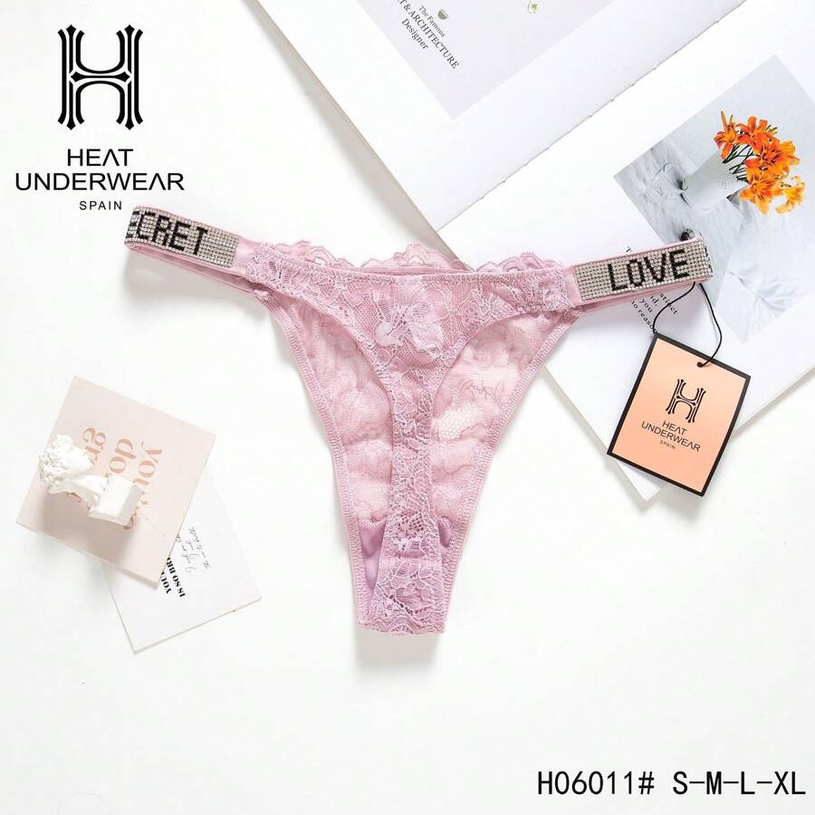 B.V.BLOUSE HeatUnderwear Thong - Purple - View 1