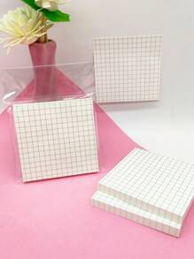 1book/80sheets Simple Sticky Notes For Office & Study - Black and White - View 2