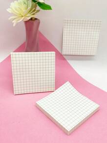 1book/80sheets Simple Sticky Notes For Office & Study - Black and White - View 1