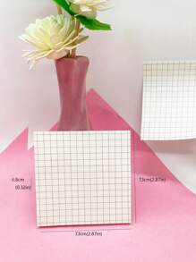 1book/80sheets Simple Sticky Notes For Office & Study - Black and White - View 3