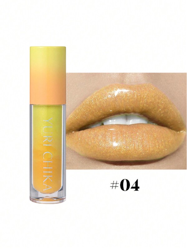 Moisturizing Glitter Lip Glaze Alluring Pink Lip Gloss Liquid