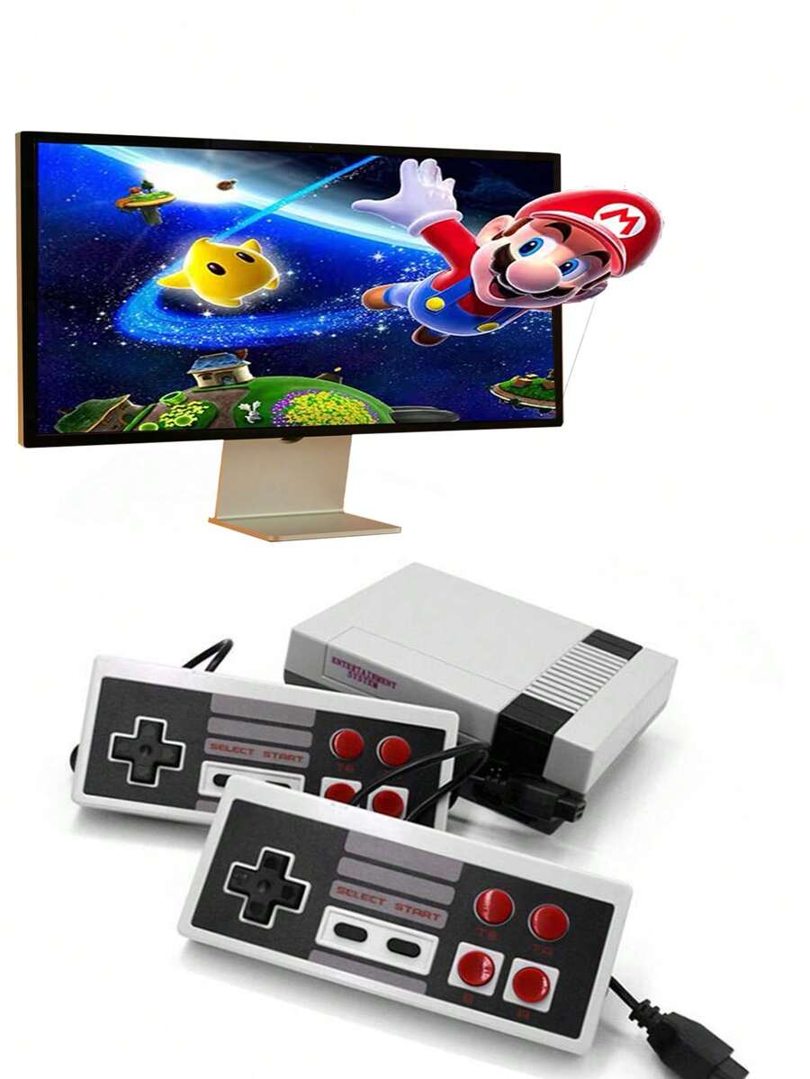 Consola de juegos retro clásica  620 juegos integrados con 2 controladores clásicosGran colección - Gris Claro - Ver 1