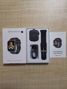 1pc Men Women Sporty Heart Rate Monitoring And Calls Smartwatch, Compatible With Androids IOS - Black - View 13