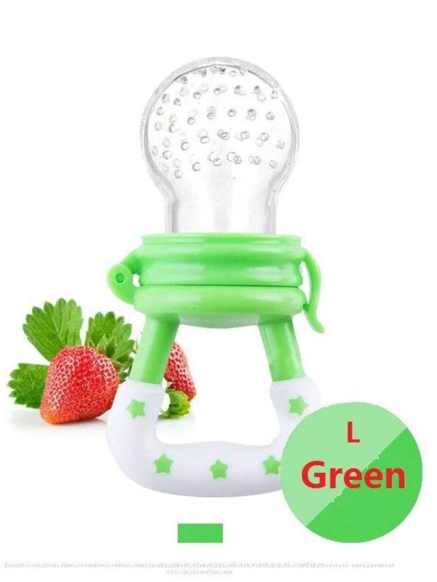 Pacifier For Porridge, Fruit Or Soft Foods For Baby Feeding With Star Pattern - Green - View 1