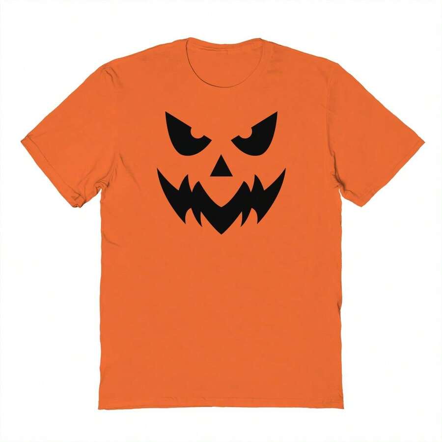 Nearly There Lantern Graphic Orange Unisex Cotton Short-Sleeve T-Shirt - 橘色 - 查看 1