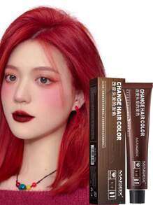 5pcs/set Red Hair Dye For Daily Home Use - Neptune Red - View 1