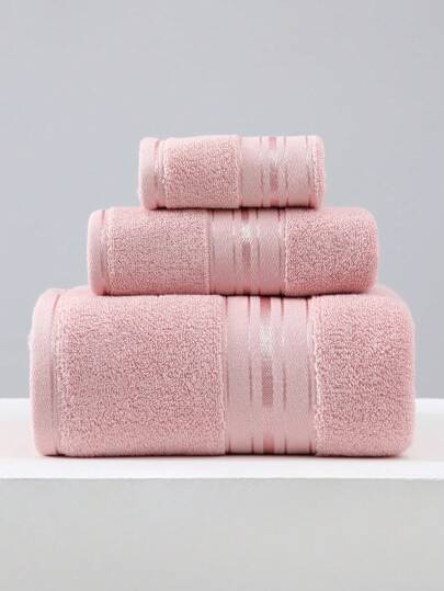 1 pieza Toalla de baño/Toalla de cara/Toalla de mano y Set de 3 piezas (Toalla de baño + Toalla de cara + Toalla de mano), satén, grueso, absorbente y sin pelusa, ideal para baño, cara y Body, decoración del baño del hogar, de vuelta a la escuela para salón de belleza, toallas de baño para el hogar, ducha, salón de belleza, hotel, deportes, artículos esenciales del hogar, toalla, cuidado de la piel