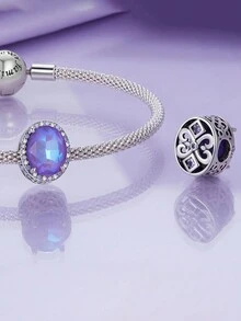 1入組許願燈diy魅力珠寶吊墜,適用於女士手鏈和手鐲製作,s925純銀精品珠寶製作 - 銀色 - 查看 4