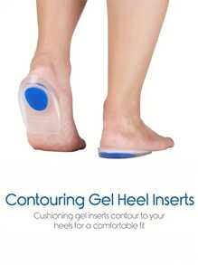 2pcs Soft Shock Absorbing Silicone Foot Care Insoles Gym Accessories, Sport, Gym, Home Exercise, Sport Accessories, Gym Accessories, CrossFit Accessories - Multicolor - View 3