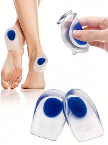 2pcs Soft Shock Absorbing Silicone Foot Care Insoles Gym Accessories, Sport, Gym, Home Exercise, Sport Accessories, Gym Accessories, CrossFit Accessories - Multicolor - View 1