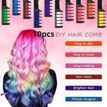 1 件装女童发粉化妆套装发粉梳临时可洗染发剂儿童生日万圣节圣诞节礼物玩具适合女孩儿童年龄 5 6 7 8 9 10 11 12 岁