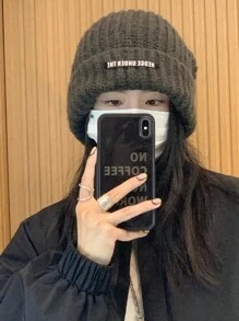 Mũ len nữ - màu đen - Xem 3