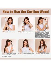 捲髮器、五合一熱風刷和捲髮器、吸風自動捲髮器、無損傷吹風機兩用自動捲髮棒、吸發式捲發器