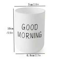 2 pièces Tasses de rinçage de bouche portables en plastique, support de brosse à dents pour la maison et l'hôtel, accessoires de salle de bain, tasses de rangement. Décoration de salle de bain, décoration d'automne, retour à l'école