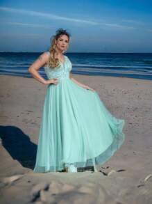 Women Dresses - Mint Green - View 1