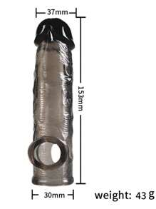 Funda para pene. Juguete sexual negro, transparente, fresco y suave para hombres y mujeres. Producto sexual SM sensual. Incluye un juego de dientes de lobo, un juego para pene, un anillo de bloqueo y un juego reutilizable para aumentar el tamaño del pene y mejorar la satisfacción sexual. Lavable y reutilizable. Producto sexual para parejas y diversión para adultos. Pene falso. Tienda de productos para adultos. Transporte confidencial.